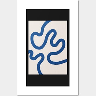 Blue line, Abstract art Posters and Art